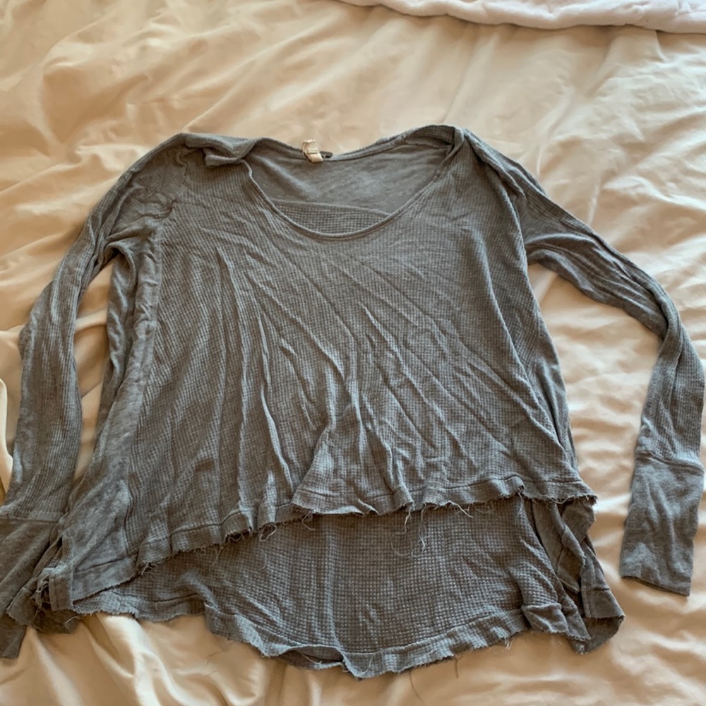 Free People grey/blue top